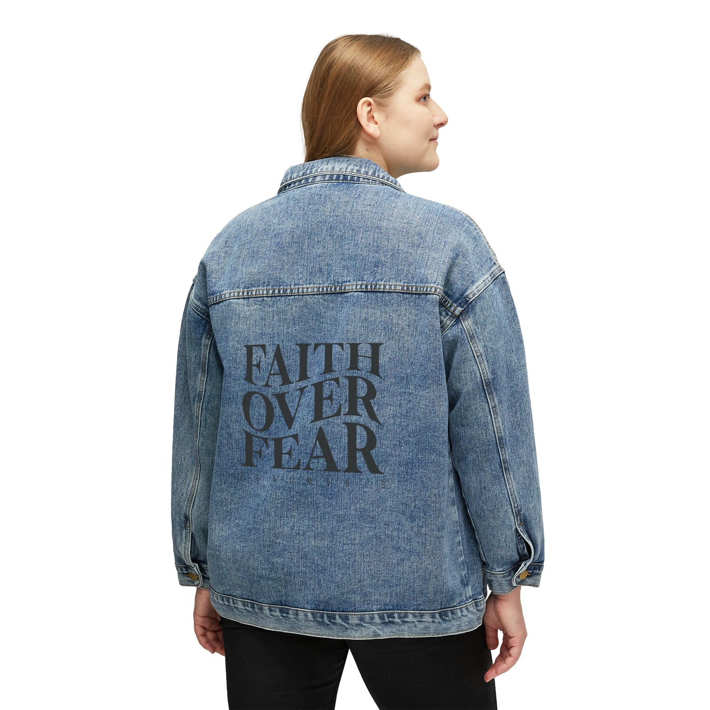 Faith Over Fear Women's Denim Jacket